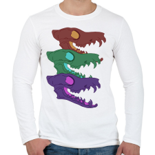 PRINTFASHION Sakál koponyák - Férfi hosszú ujjú póló - Fehér férfi póló