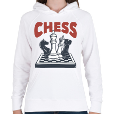 PRINTFASHION Sakk - Chess - Női kapucnis pulóver - Fehér