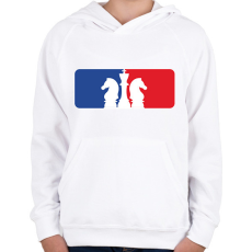 PRINTFASHION Sakk - Gyerek kapucnis pulóver - Fehér