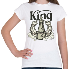 PRINTFASHION Sakk king - Király - Női póló - Fehér női póló