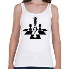 PRINTFASHION Sakk-matt - Női atléta - Fehér női trikó