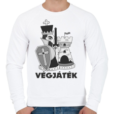 PRINTFASHION Sakk végjáték 2  - Férfi pulóver - Fehér férfi pulóver, kardigán