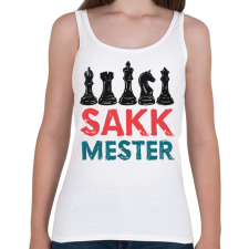 PRINTFASHION Sakkmester - Női atléta - Fehér női trikó