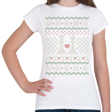 PRINTFASHION Sakkos csúnya pulcsi - Női póló - Fehér női póló