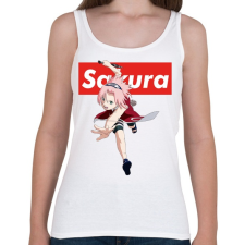 PRINTFASHION Sakura Haruno - Női atléta - Fehér női trikó
