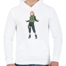 PRINTFASHION Sakura Shinobi Edition - Férfi kapucnis pulóver - Fehér férfi pulóver, kardigán