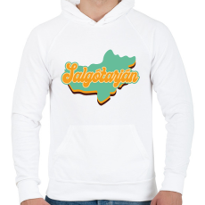 PRINTFASHION Salgótarján - Férfi kapucnis pulóver - Fehér