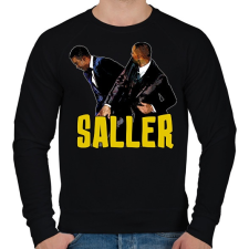 PRINTFASHION Saller - Férfi pulóver - Fekete férfi pulóver, kardigán