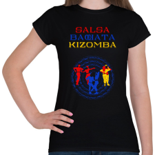 PRINTFASHION Salsa Bachata Kizomba dancer S0201-forBlack - Női póló - Fekete női póló