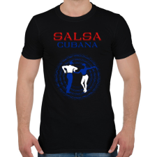 PRINTFASHION Salsa Cubana dancer S0201-forBlack - Férfi póló - Fekete férfi póló