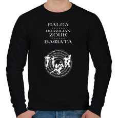 PRINTFASHION Salsa Zouk Bachata dancer S0202 white - Férfi pulóver - Fekete
