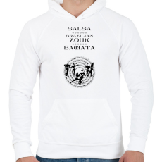 PRINTFASHION Salsa Zouk Bachata dancer S0203 black - Férfi kapucnis pulóver - Fehér