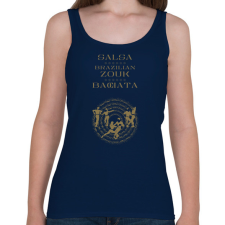 PRINTFASHION Salsa Zouk Bachata dancer S0204 gold - Női atléta - Sötétkék női trikó