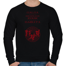PRINTFASHION Salsa Zouk Bachata dancer S0205 red - Férfi pulóver - Fekete