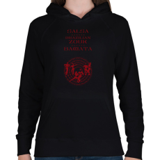 PRINTFASHION Salsa Zouk Bachata dancer S0205 red - Női kapucnis pulóver - Fekete