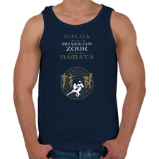 PRINTFASHION Salsa Zouk Bachata dancer S0208 gold-white - Férfi atléta - Sötétkék atléta, trikó