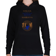 PRINTFASHION Salsa Zouk Bachata dancer S0211 blue-brown - Női kapucnis pulóver - Fekete