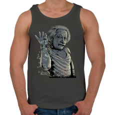PRINTFASHION Salt Bae Einstein - Férfi atléta - Sötétszürke