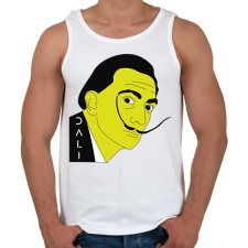 PRINTFASHION Salvador Dalí - Sárga - Férfi atléta - Fehér atléta, trikó