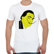 PRINTFASHION Salvador Dalí - Sárga - Férfi póló - Fehér férfi póló