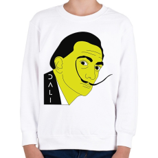 PRINTFASHION Salvador Dalí - Sárga - Gyerek pulóver - Fehér
