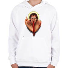 PRINTFASHION Sam - Gyerek kapucnis pulóver - Fehér gyerek pulóver, kardigán