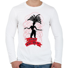 PRINTFASHION Samba  - Férfi hosszú ujjú póló - Fehér