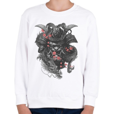 PRINTFASHION Samurai - dragon fantasy - Gyerek pulóver - Fehér gyerek pulóver, kardigán