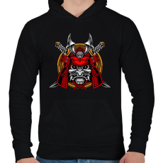 PRINTFASHION samurai - Férfi kapucnis pulóver - Fekete