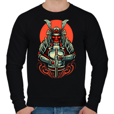 PRINTFASHION samurai - Férfi pulóver - Fekete