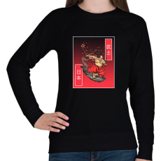 PRINTFASHION samurai - Női pulóver - Fekete