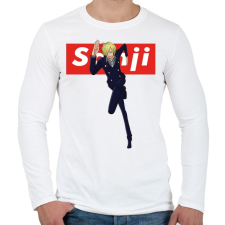 PRINTFASHION Sanji - Férfi hosszú ujjú póló - Fehér férfi póló