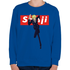 PRINTFASHION Sanji - Gyerek pulóver - Királykék