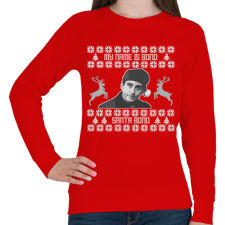 PRINTFASHION Santa Bond - The Office (White) - Női pulóver - Piros női pulóver, kardigán