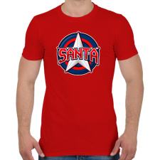 PRINTFASHION SANTA - Férfi póló - Piros férfi póló