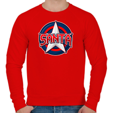 PRINTFASHION SANTA - Férfi pulóver - Piros férfi pulóver, kardigán