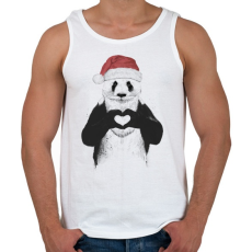 PRINTFASHION Santa panda - Férfi atléta - Fehér