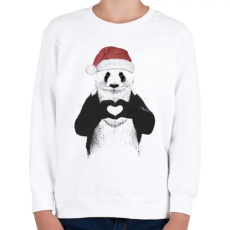 PRINTFASHION Santa panda - Gyerek pulóver - Fehér