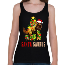 PRINTFASHION santa saurus - Női atléta - Fekete női trikó