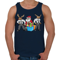 PRINTFASHION Santa Security - Férfi atléta - Sötétkék