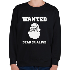 PRINTFASHION Santa Wanted - Gyerek pulóver - Fekete