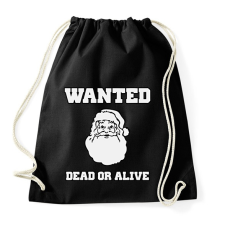 PRINTFASHION Santa Wanted - Sportzsák, Tornazsák - Fekete tornazsák
