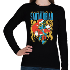 PRINTFASHION Santalorian Mikulás - Női hosszú ujjú póló - Fekete női póló