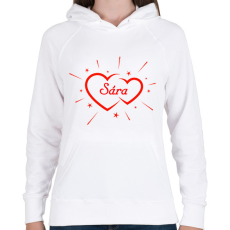 PRINTFASHION Sára - Női kapucnis pulóver - Fehér