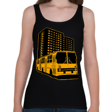 PRINTFASHION Sárga busz - Női atléta - Fekete női trikó