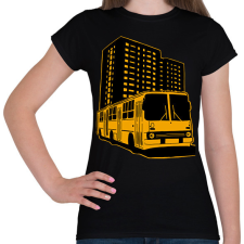 PRINTFASHION Sárga busz - Női póló - Fekete női póló