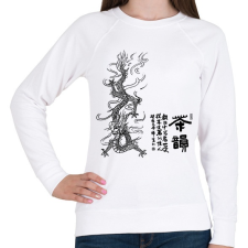 PRINTFASHION sárkány2 - Női pulóver - Fehér női pulóver, kardigán