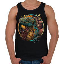 PRINTFASHION Sárkány design - Férfi atléta - Fekete atléta, trikó