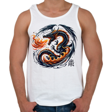 PRINTFASHION Sárkány - Férfi atléta - Fehér