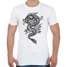 PRINTFASHION Sárkány  - Férfi póló - Fehér férfi póló